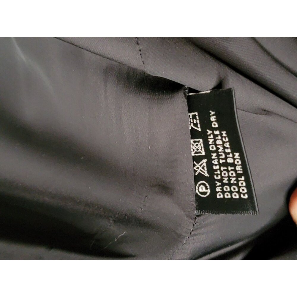 Angelys Balek Jacket 10 Black White Silk Blend Beetle Floral Open Front Gothic - Picture 5 of 8